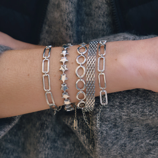 Silver Hollow Bracelet
