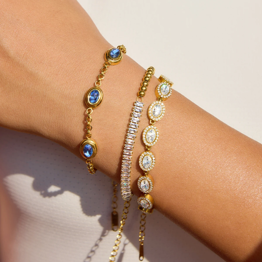 Blue Rhinestones Bracelets