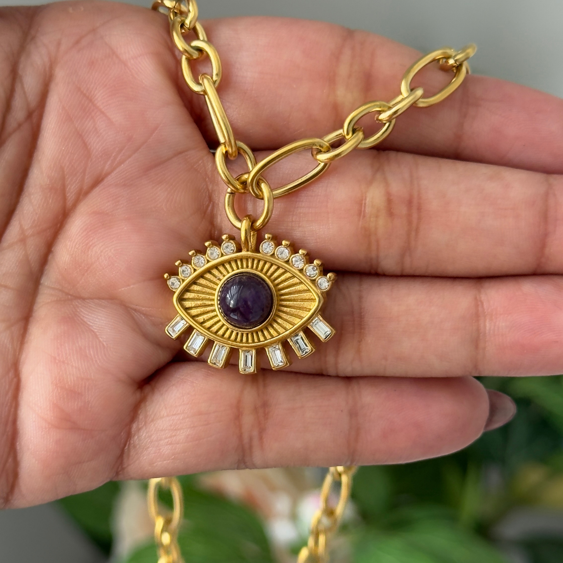 Helen Evil Eye Zirconia Necklace