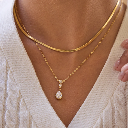 Droplet Zircon Necklace