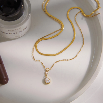 Droplet Zircon Necklace