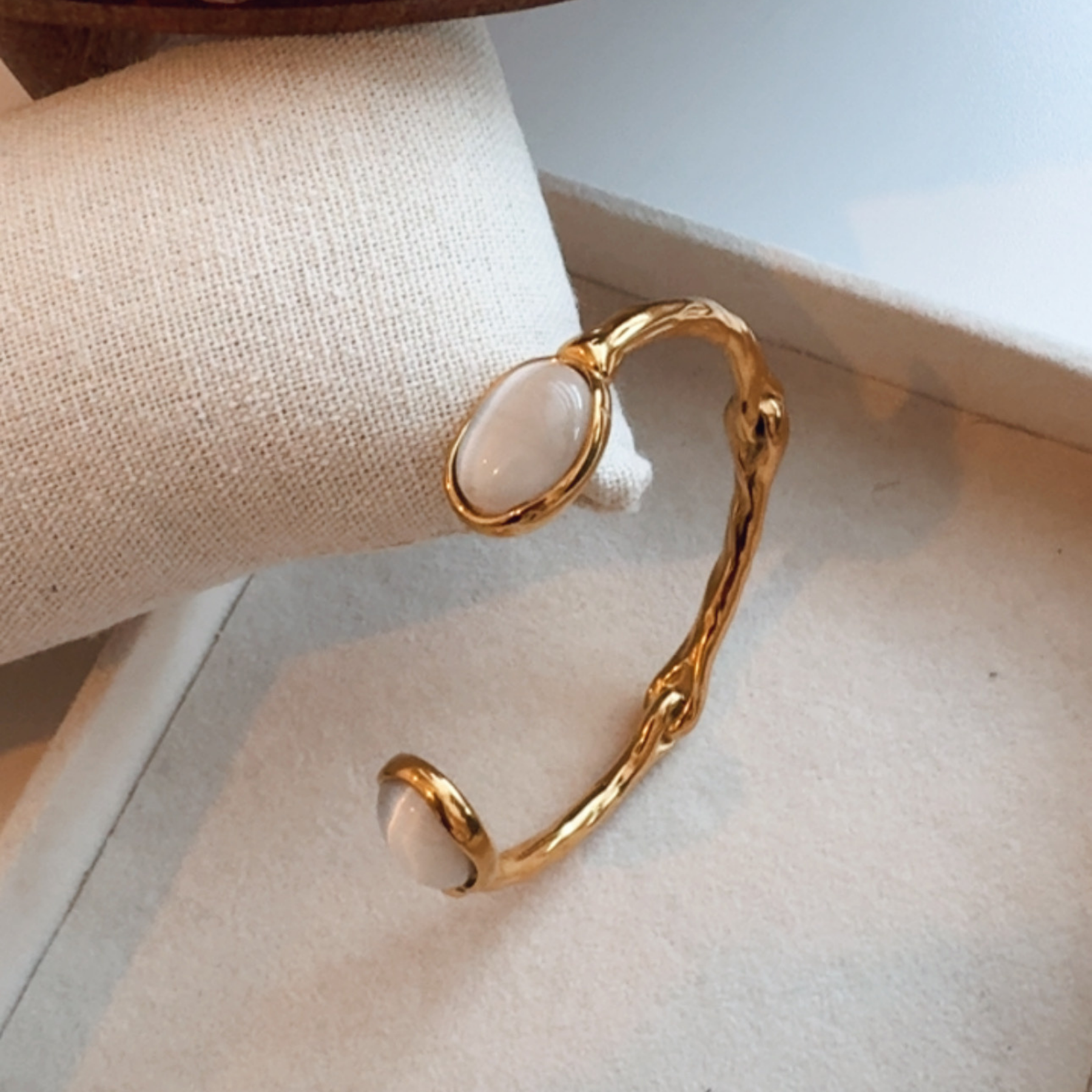 White Opal Bangle