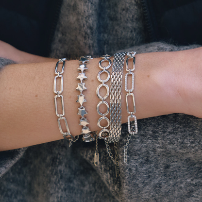 Silver Hollow Bracelet