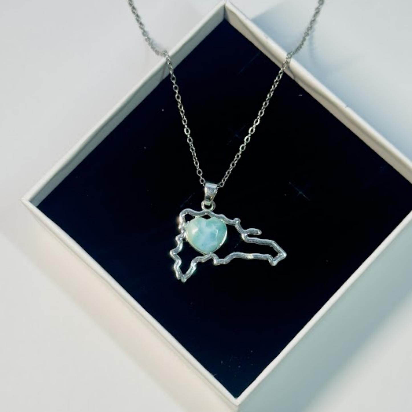Dominican Rep. Map Necklace