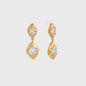 Embedded Zircons Earrings
