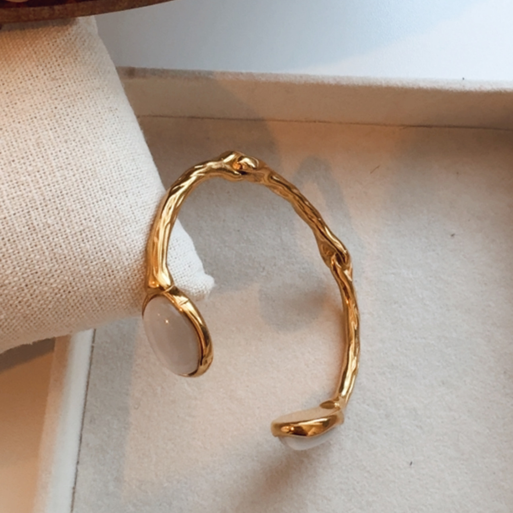 White Opal Bangle