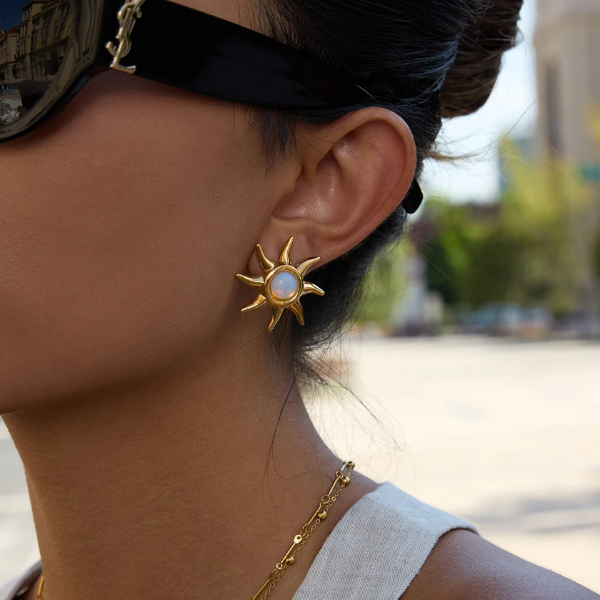 Opal Sun Earrings