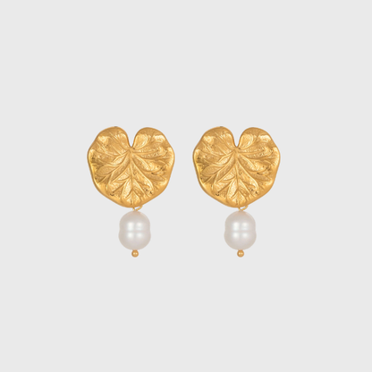 Lotus Pearl Earrings