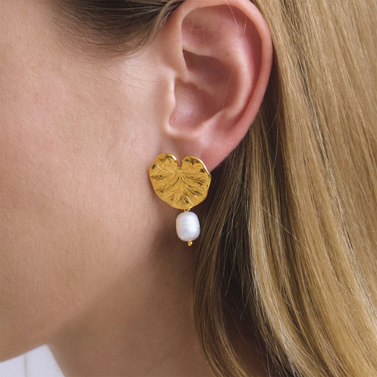 Lotus Pearl Earrings