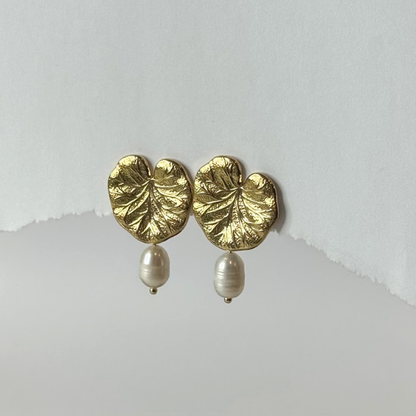 Lotus Pearl Earrings