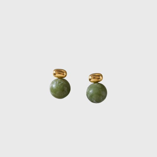 Dainty Green Studs