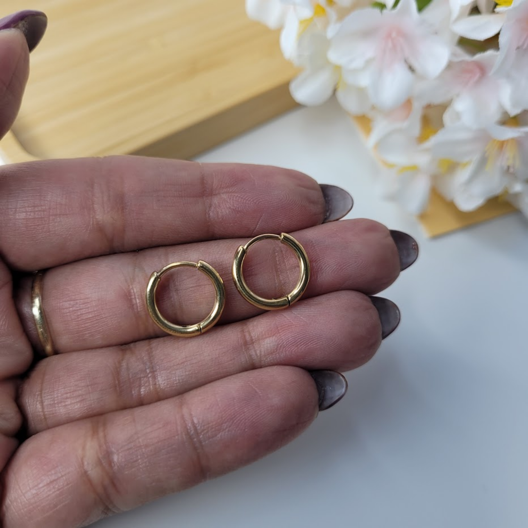 Drew Gold Mini Hoops