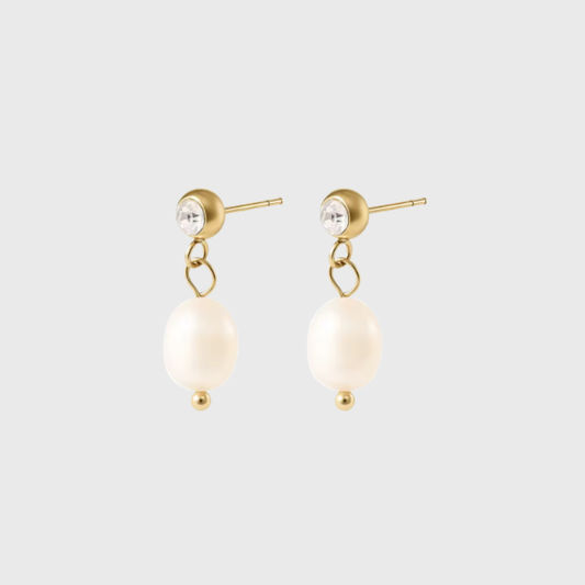 Goldie Mini Studs Pearl