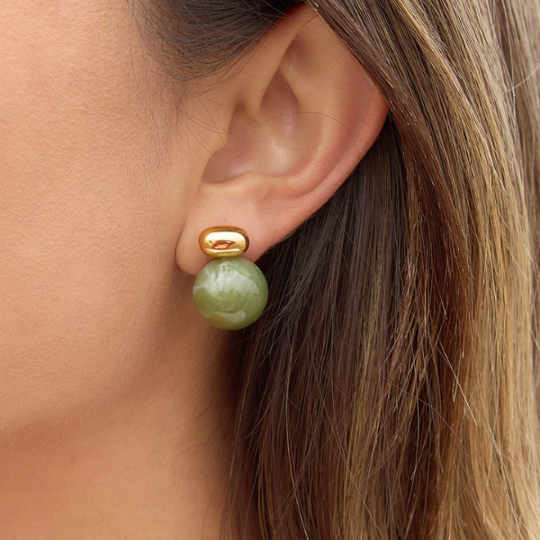 Dainty Green Studs