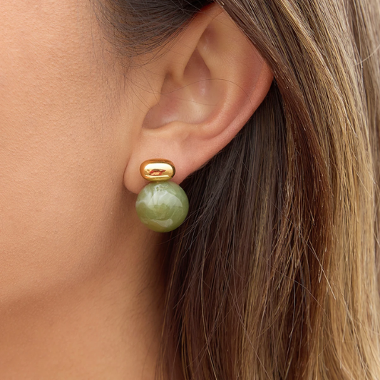 Dainty Green Studs