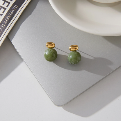 Dainty Green Studs