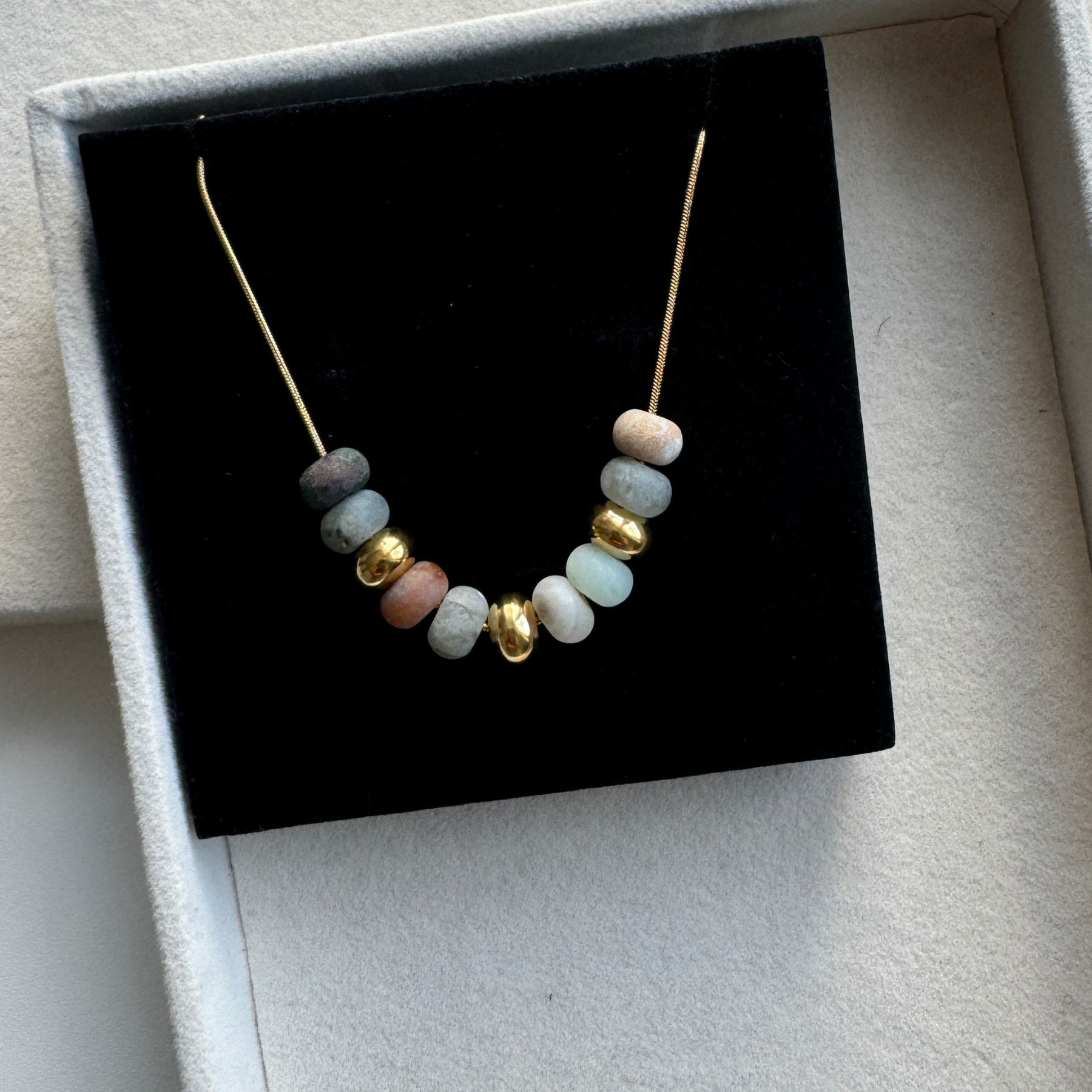 Natural Stone Beaded Necklace