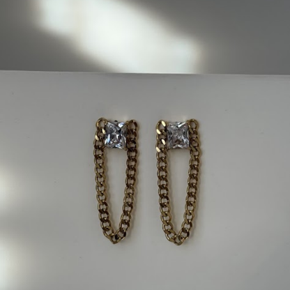Tassel Zirconia Earrings