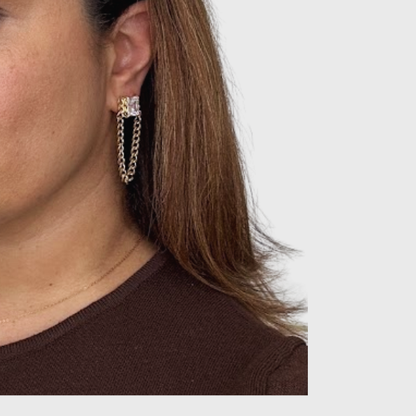 Tassel Zirconia Earrings