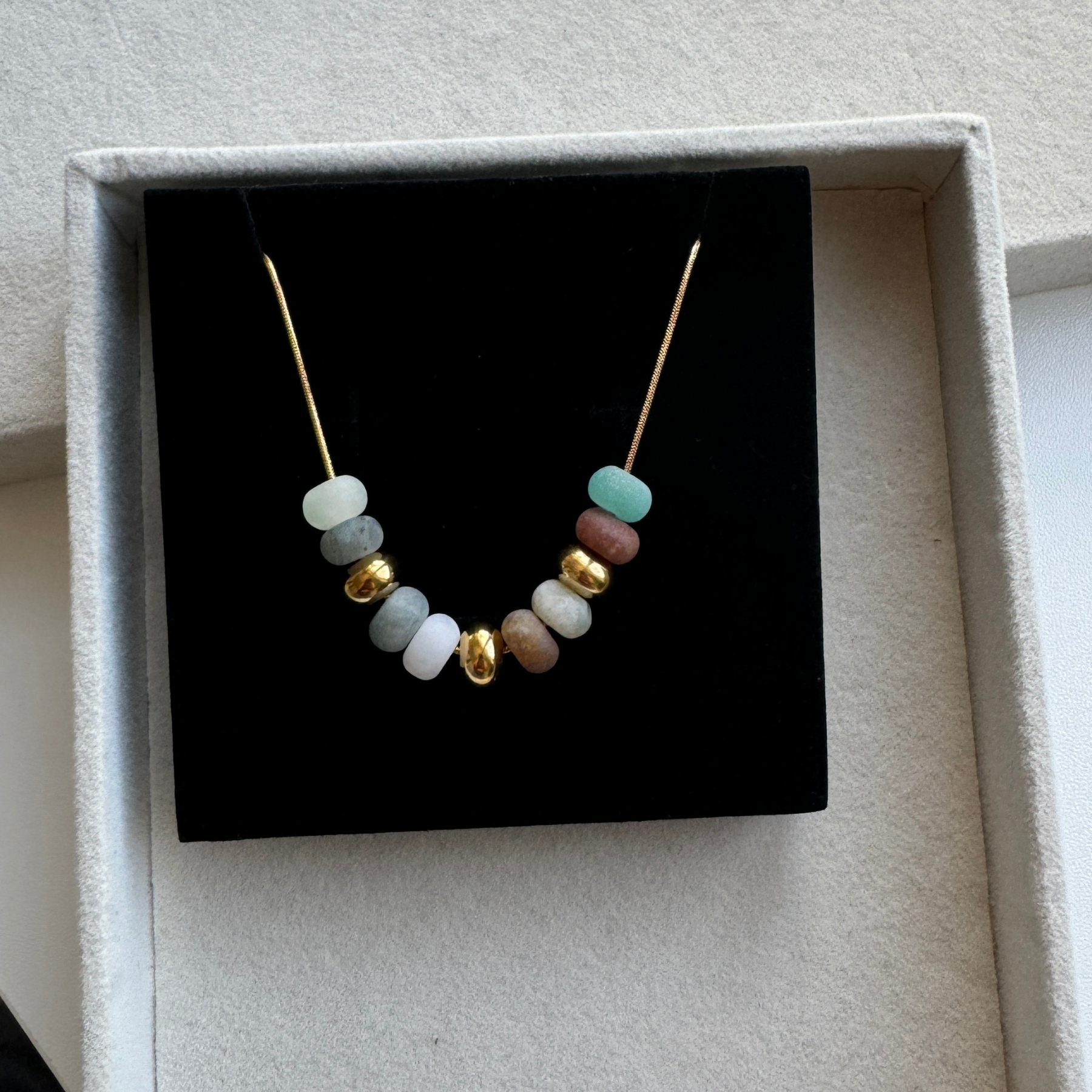 Natural Stone Beaded Necklace