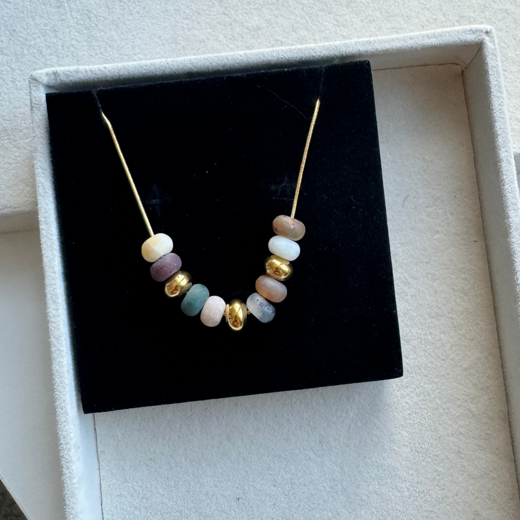 Natural Stone Beaded Necklace